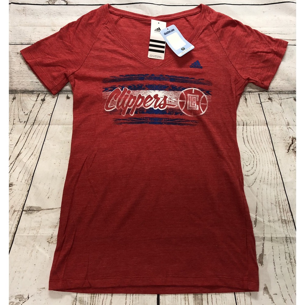 NEW ADIDAS NBA LA Los Angeles Clippers Womens Large 4HER T Shirt NEW NWT